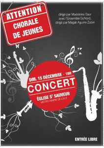 Concert Attention Chorale de jeunes Lille 15 Décembre